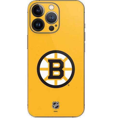 NHL Boston Bruins Solid Background iPhone 14 Pro Skin